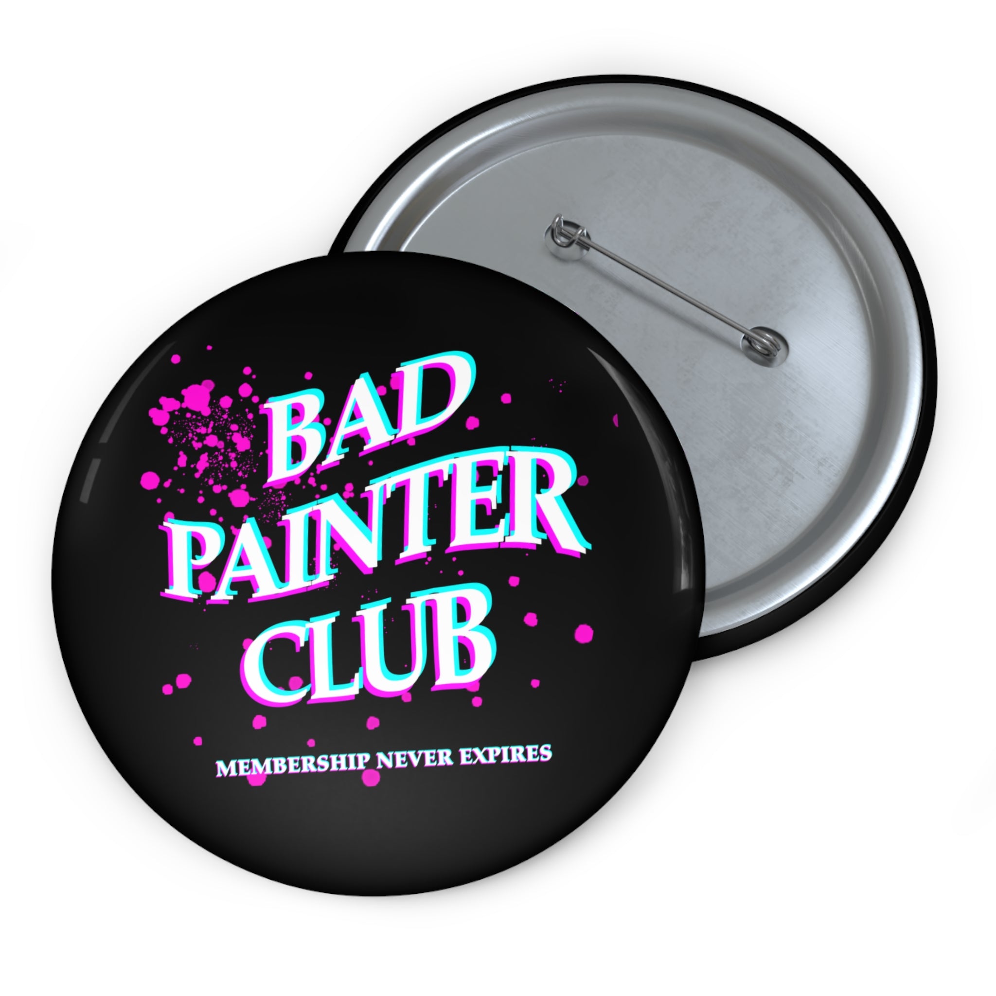 Bad Painter Club Pin Button — Enamel-Style Badge