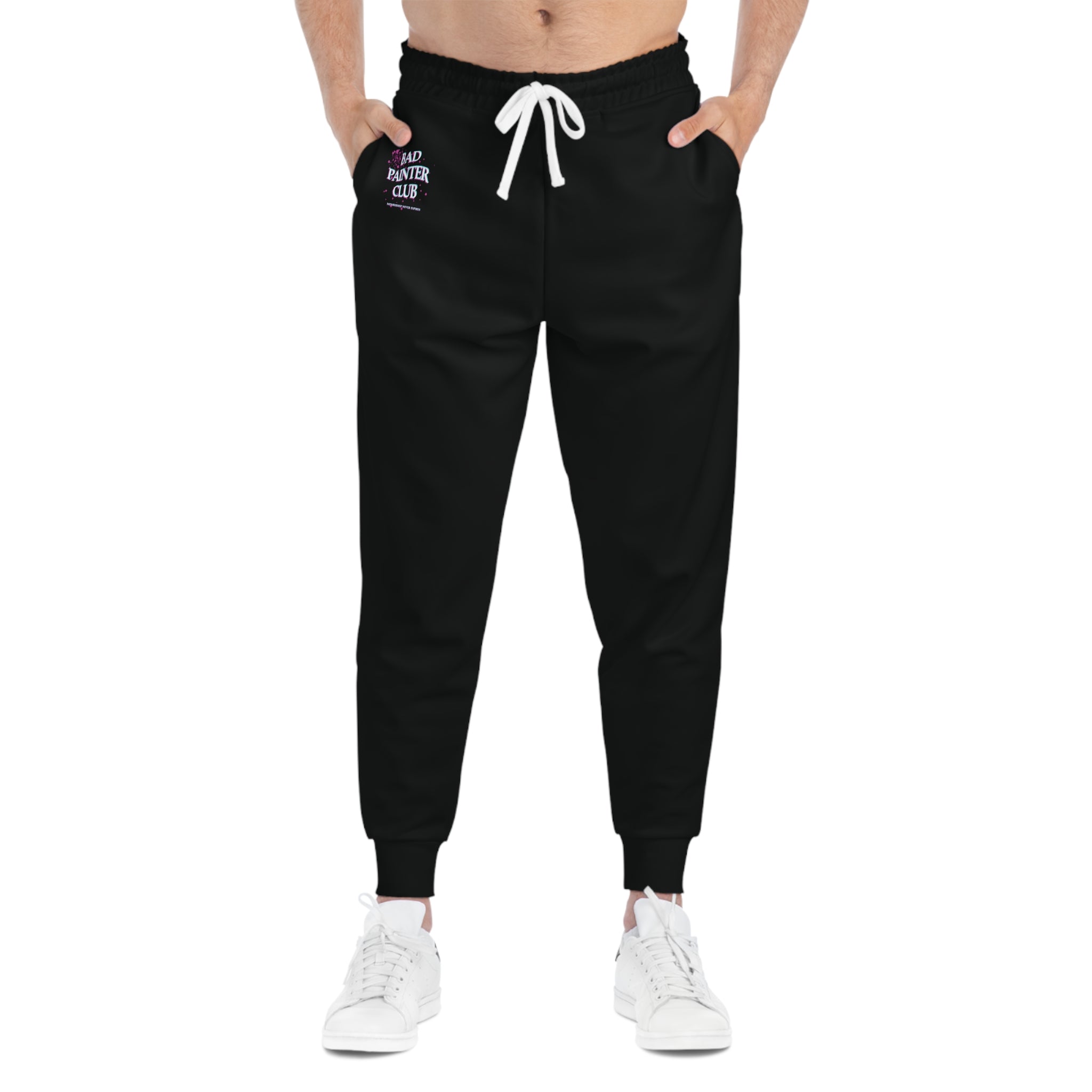 Bad Hunter Club Athletic Joggers — Black Casual Streetwear Sweatpants