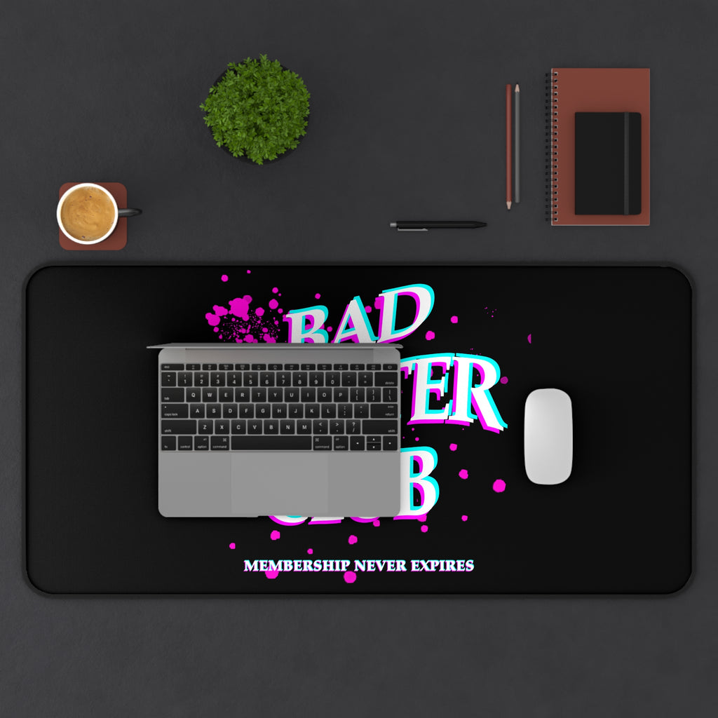 Bad Painter Club Desk Mat — Funny Artist Mouse Pad with "Membership Never Expires" Design